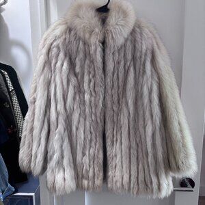 Saga Fox Fur Coat Size Medium